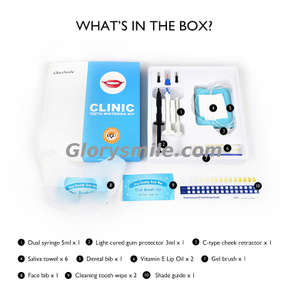 Clínica dental dedicada hidrógeno peróxido de gel y protector de goma dientes kits de blanqueo